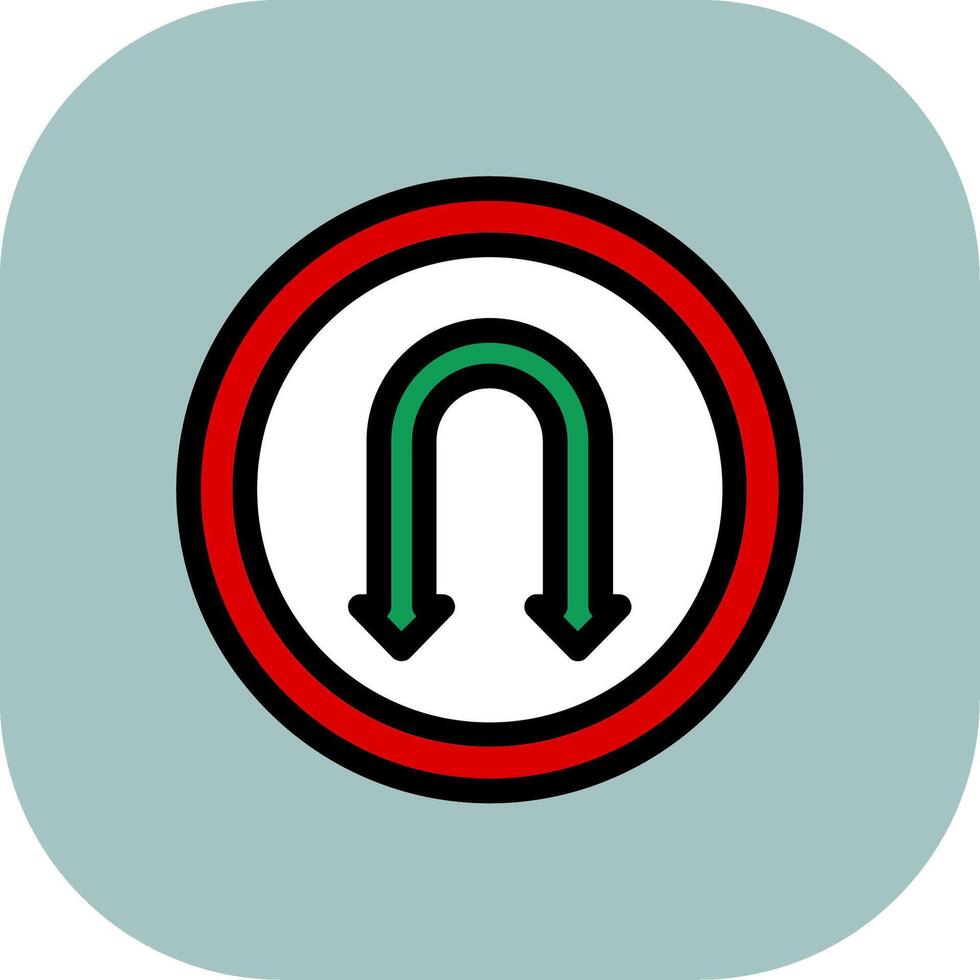 Double Curve Colorful Icon vector