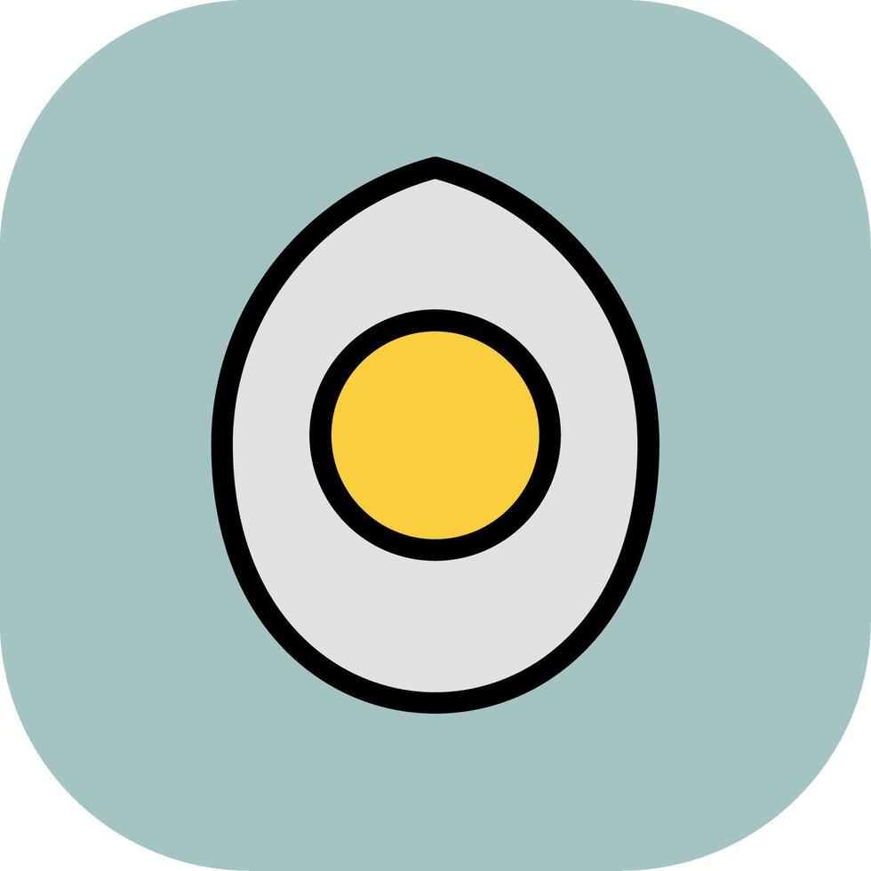 Boild Egg Colorful Icon vector