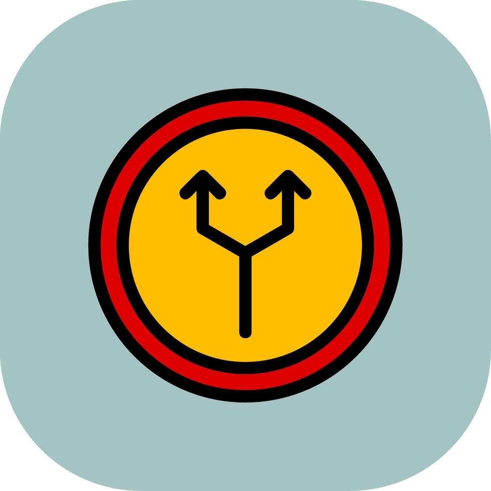 Junction Colorful Icon vector