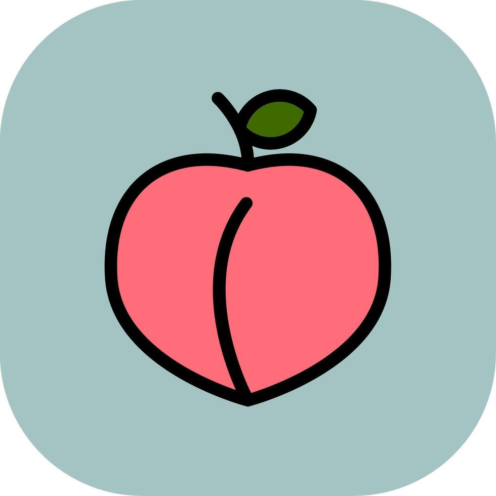 Peach Colorful Icon vector