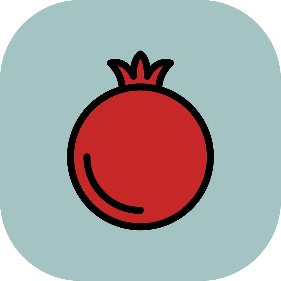 Pomegranate Colorful Icon vector