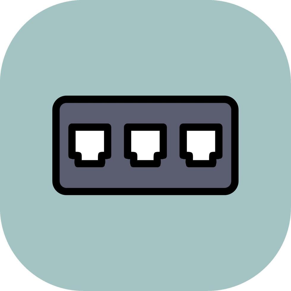 Fuse Box Colorful Icon vector