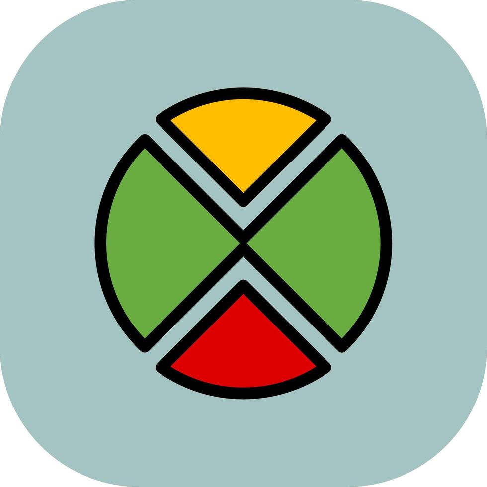 Pie Chart Colorful Icon vector