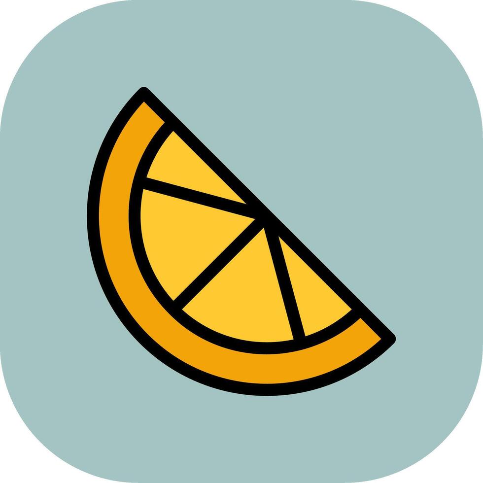 Orange Slice Colorful Icon vector