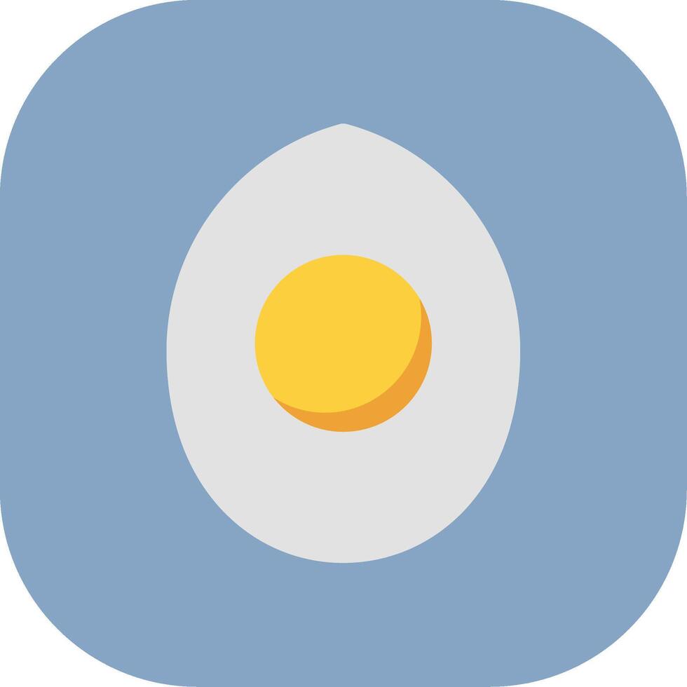 Boild Egg Colorful Icon vector
