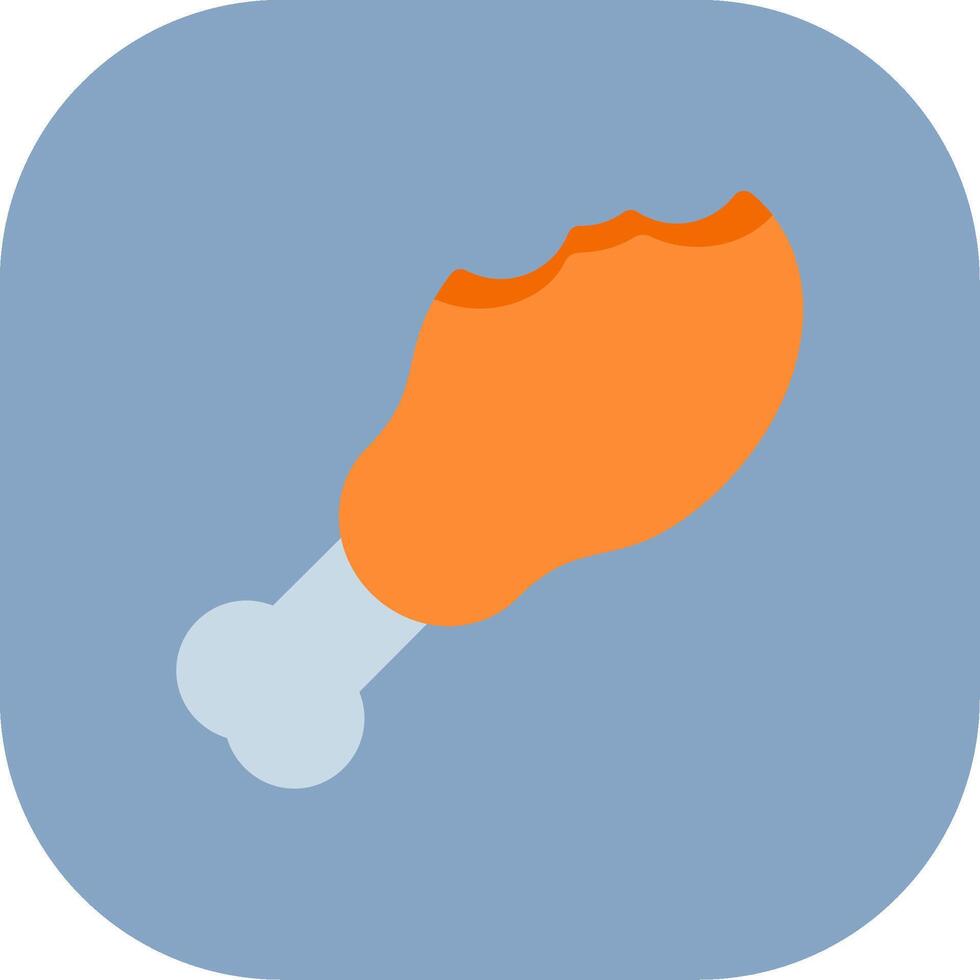 Chicken Leg Colorful Icon vector
