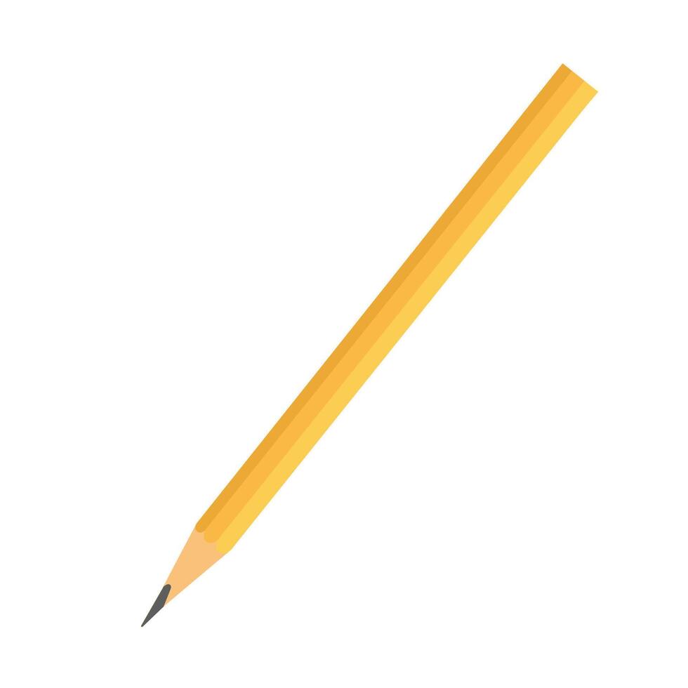 Yellow drawing pencil on an isolated background. vector
