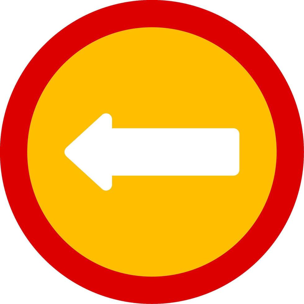 Keep Left Colorful Icon vector