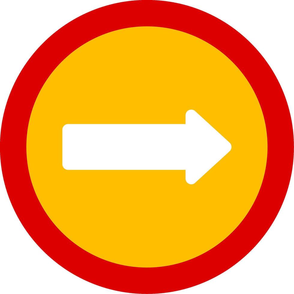 Keep Right Colorful Icon vector