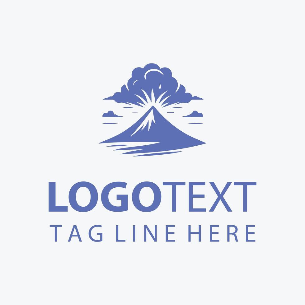 Mount Teide volcano logo vector