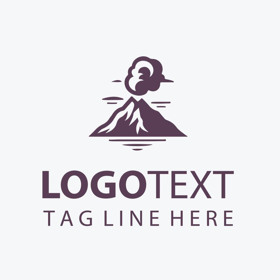 Mount Fuji mountain volcano logo vector