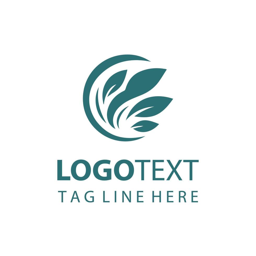 Serene Sprout leaf logo vector