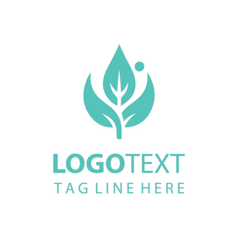 Breezy Sprout leaf logo vector