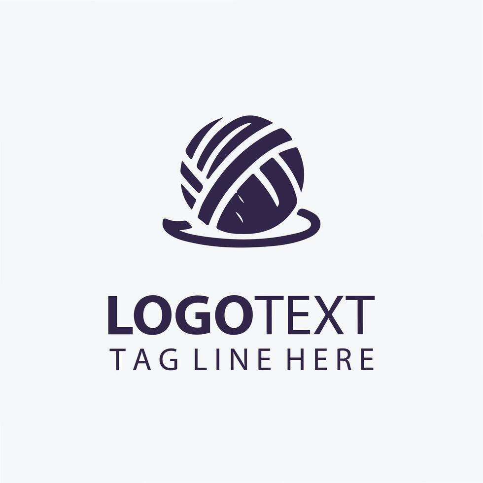 Woolen Threads yarn logo vector
