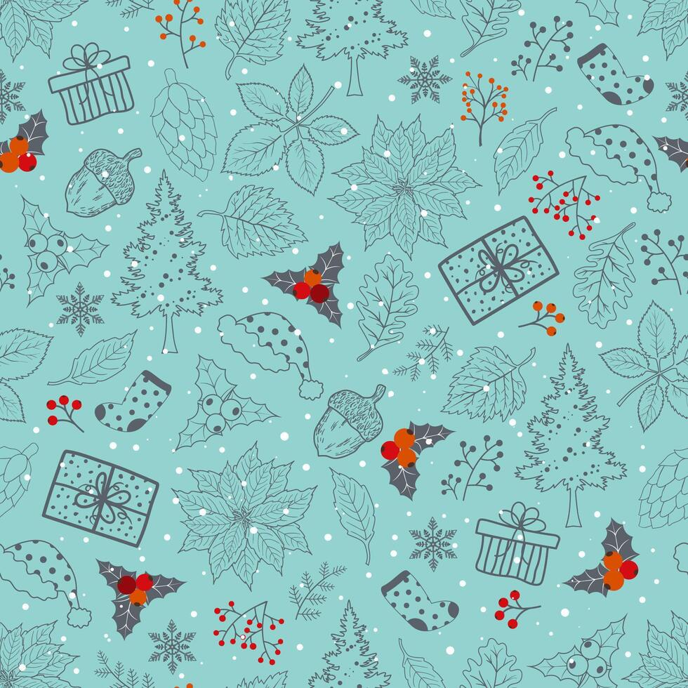 Winter holiday seamless pattern for decorative,celebrate party,fashion,fabric,textile,wrapping paper and all print vector