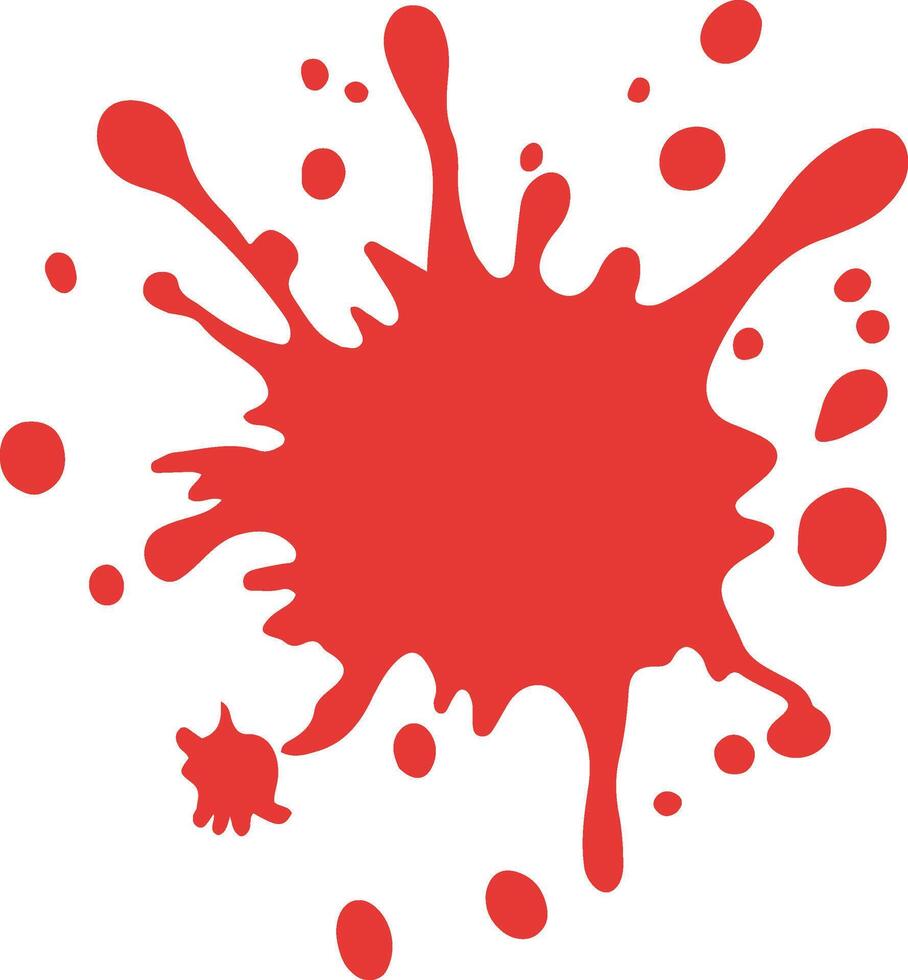 Blood splashes isolated on white background. Blood paint splatter backgrounds. Horror leak. Bloody Ink drip. vector