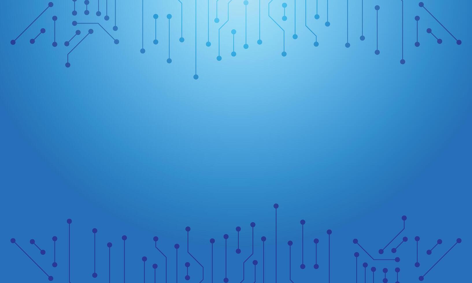 Circuit Board Blue Technology Background. Electronic Lines Engineering Futuristic Banner. Abstract Blue Tech Circuit Board Lines vector