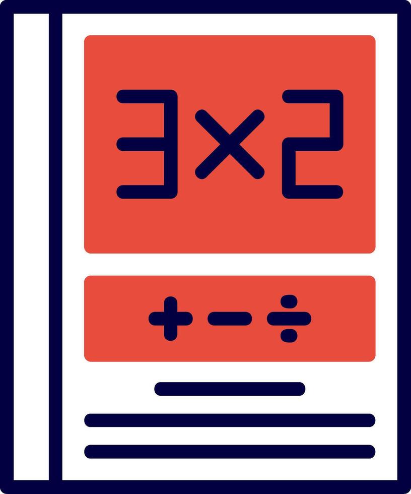 Maths Red Filled Icon vector