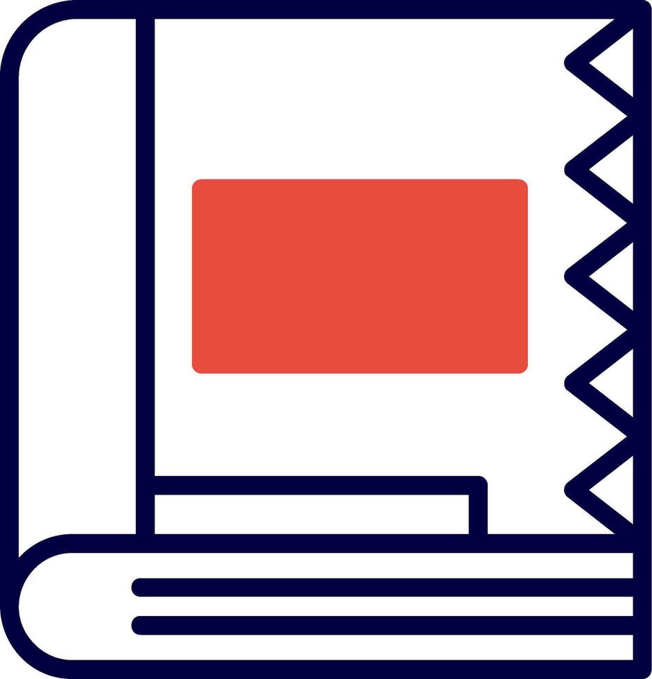 Spell Book Red Filled Icon vector