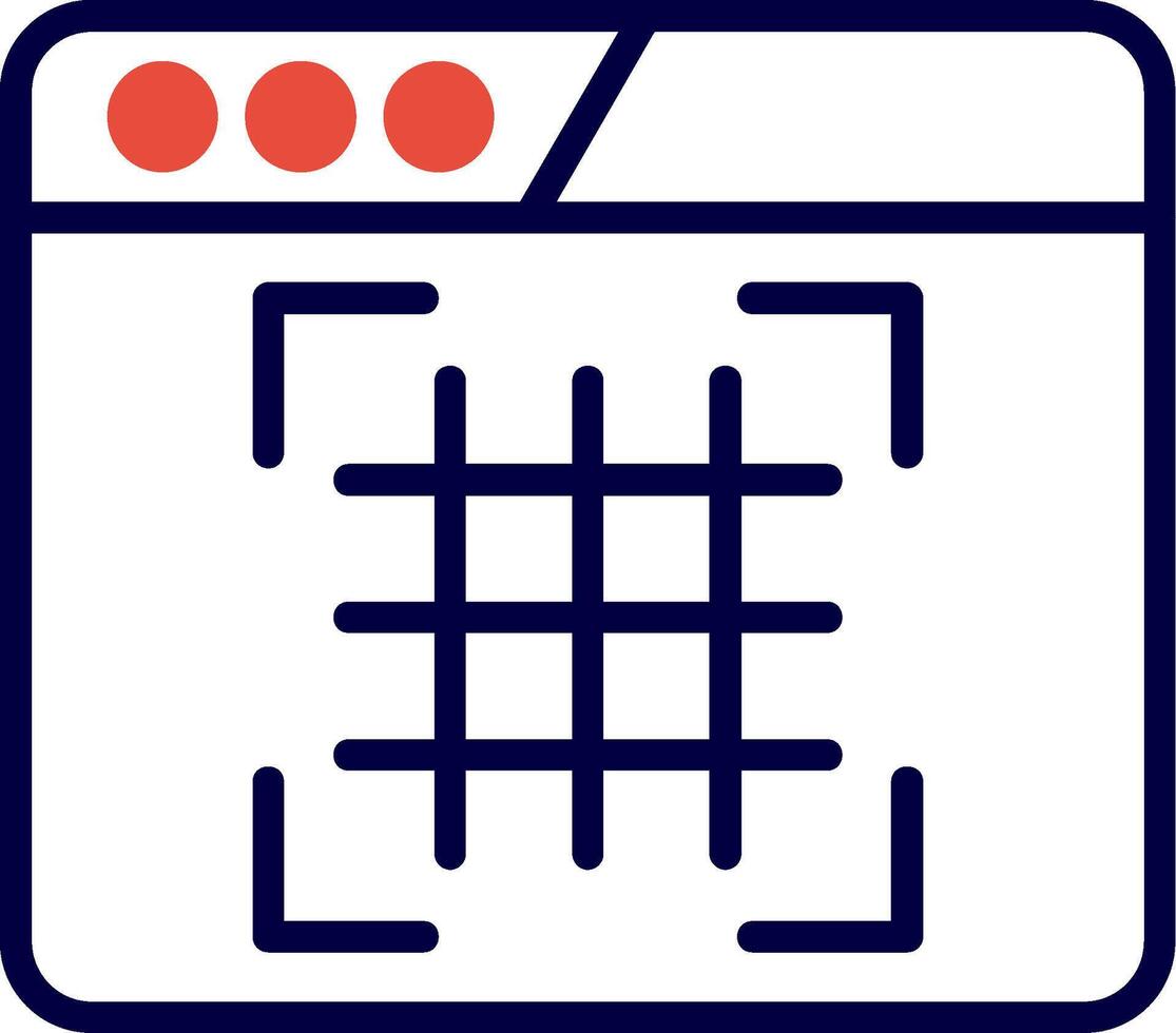 Grid Red Filled Icon vector