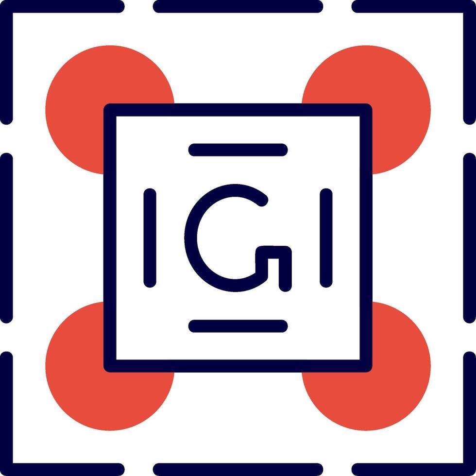 Gestalt Principles Red Filled Icon vector