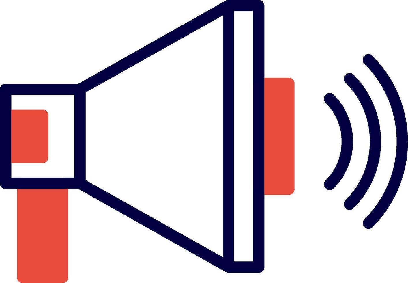 Megaphone Red Filled Icon vector