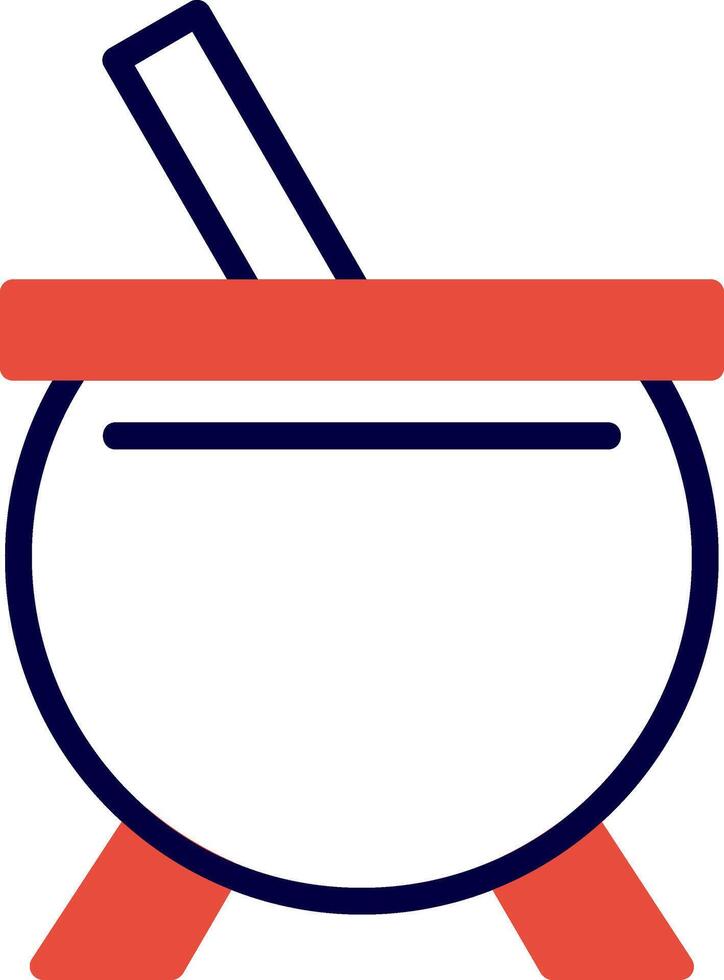 Cauldron Red Filled Icon vector