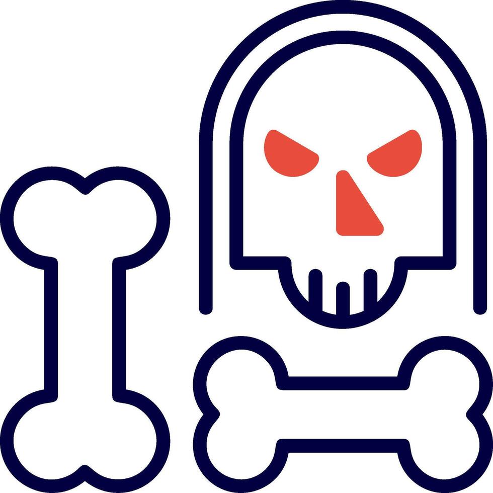 Bones Red Filled Icon vector