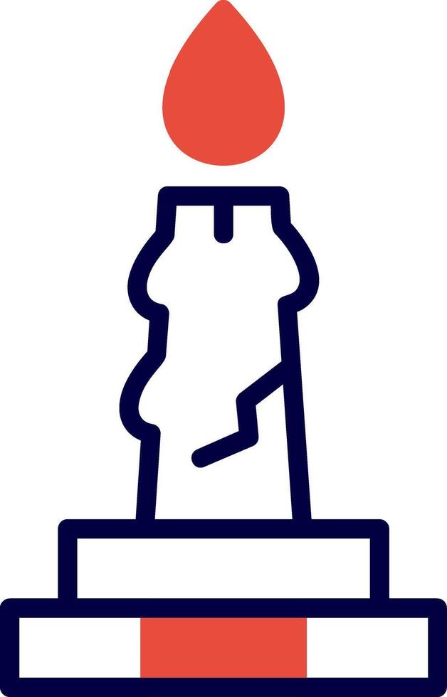 Candle Red Filled Icon vector