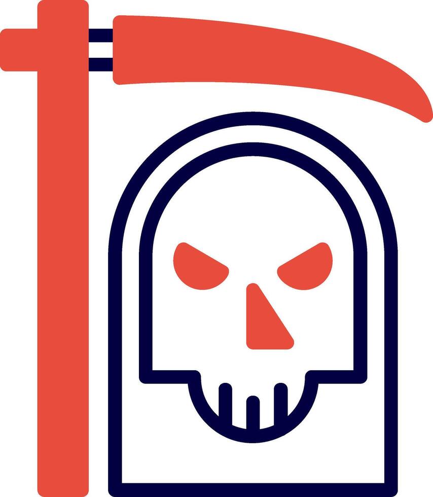 Grim Reaper Red Filled Icon vector