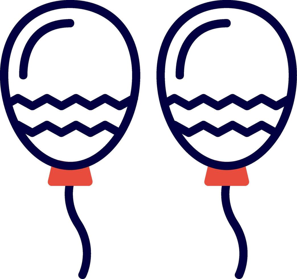 Balloons Red Filled Icon vector
