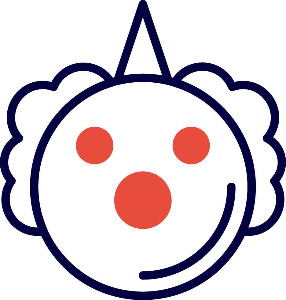 Clown Red Filled Icon vector