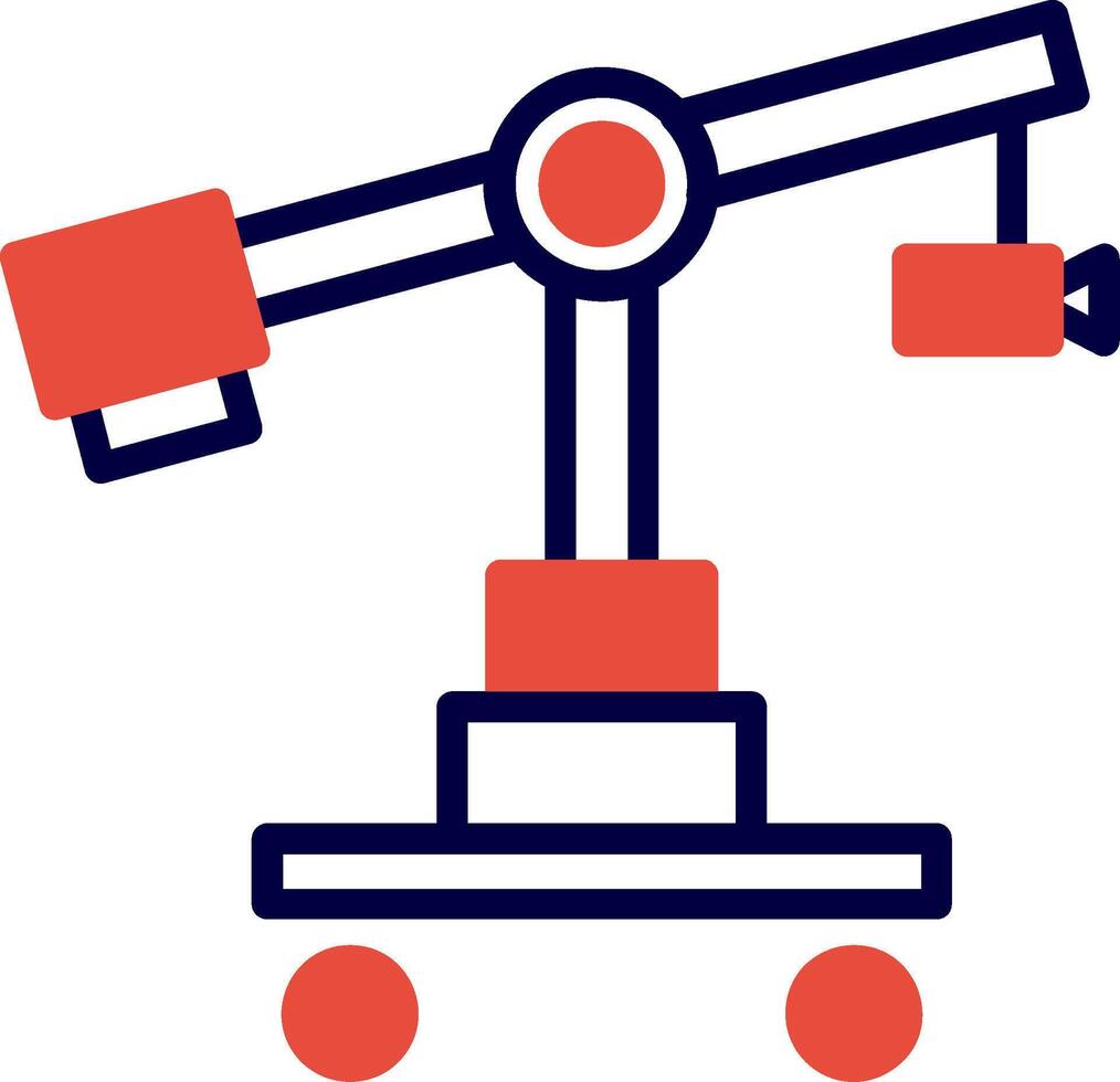 Camera Crane Red Filled Icon vector