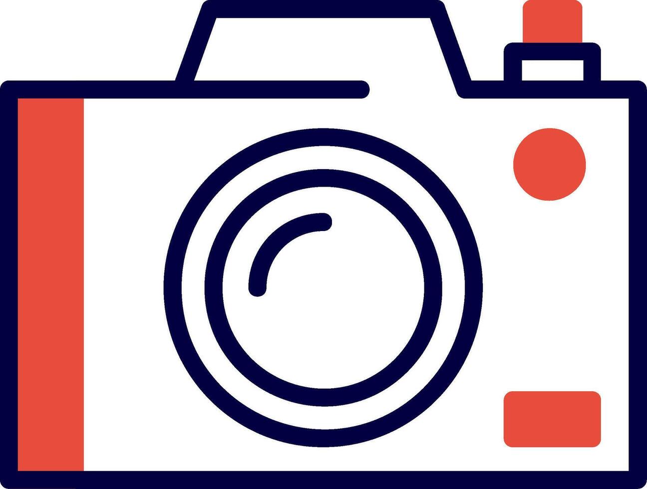 Camera Red Filled Icon vector