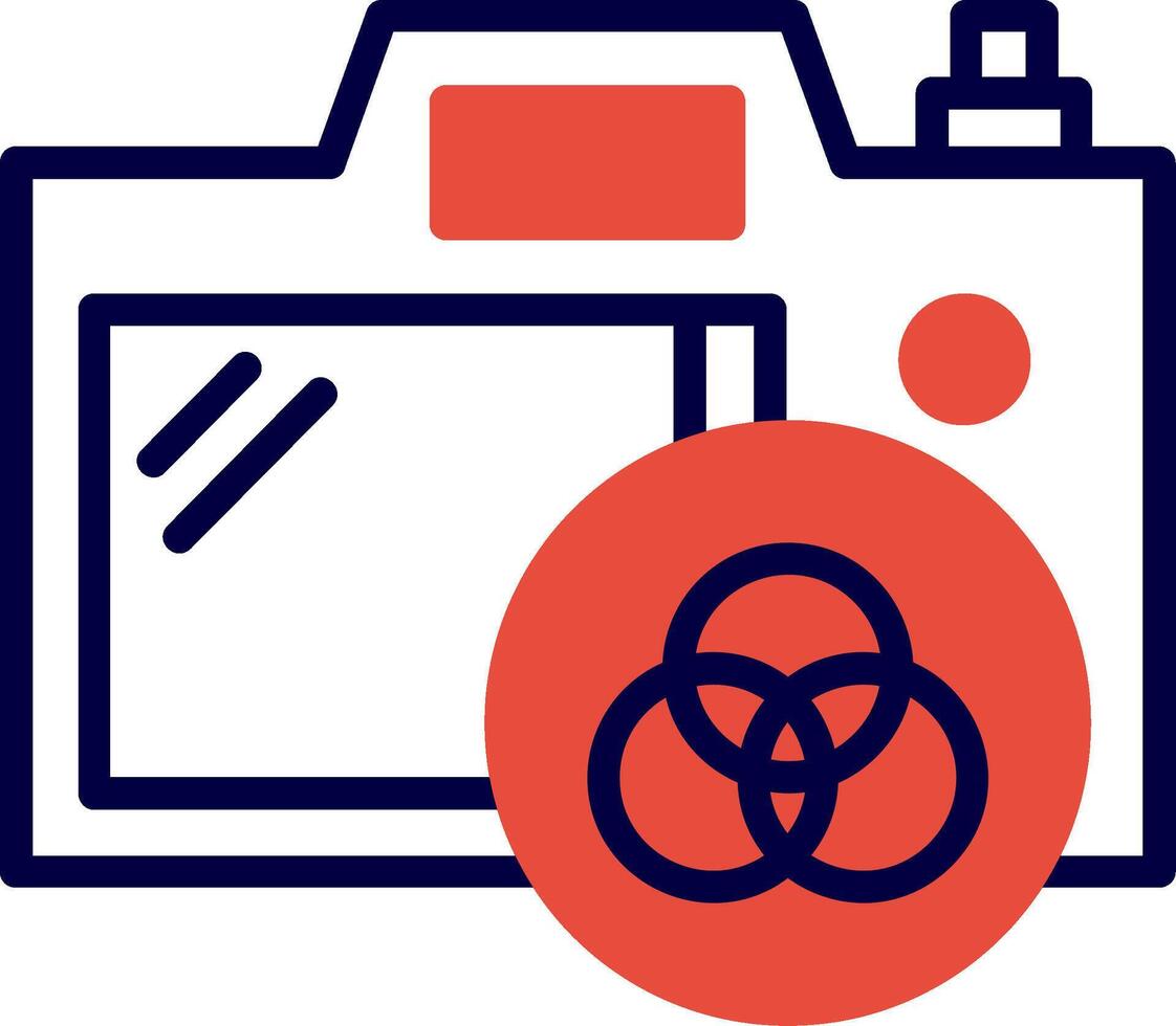Camera Filter Red Filled Icon vector