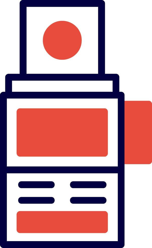 Camera Meter Red Filled Icon vector