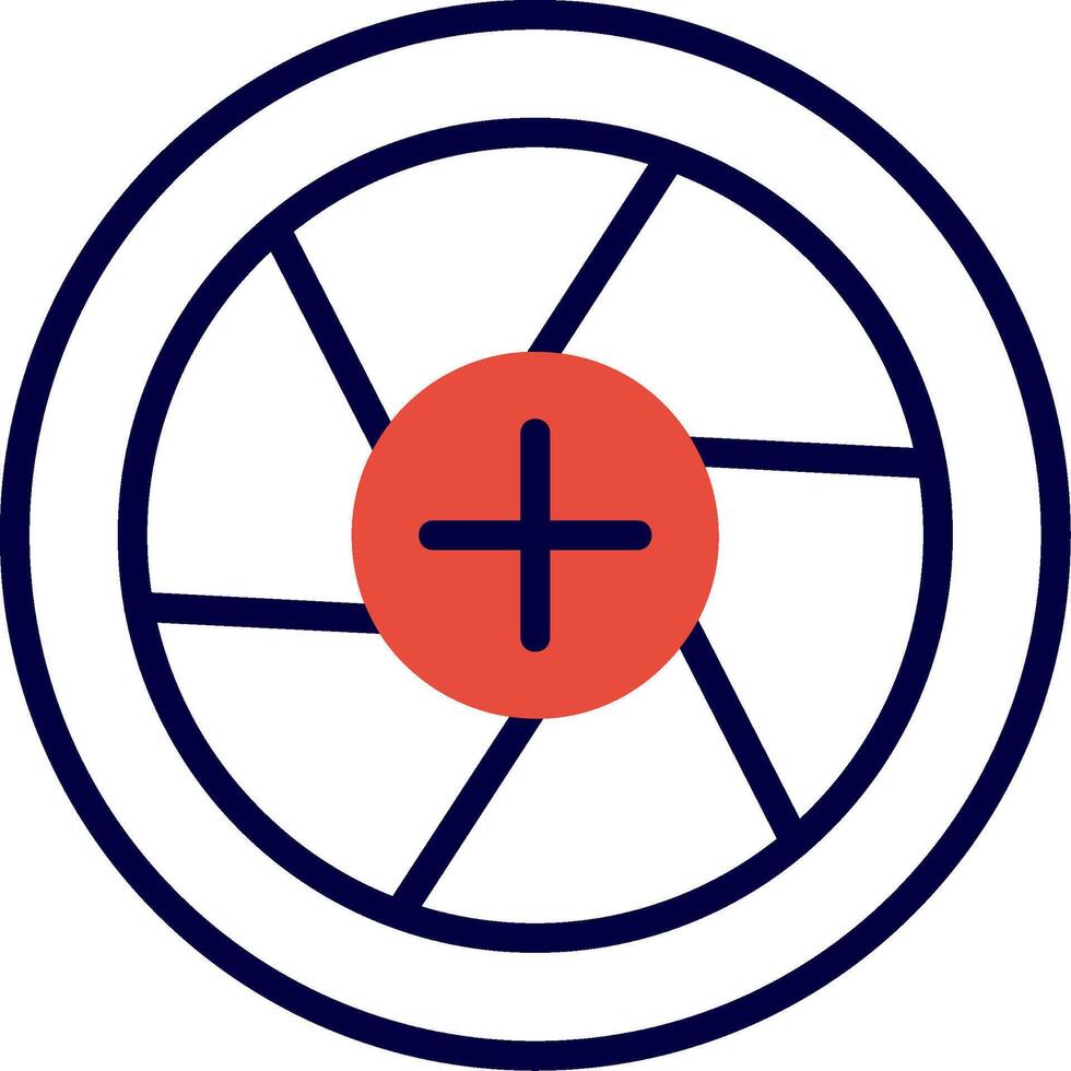 Diaphragm Red Filled Icon vector