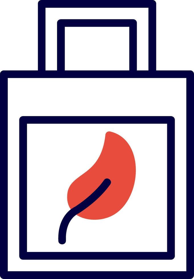 Eco Bag Red Filled Icon vector