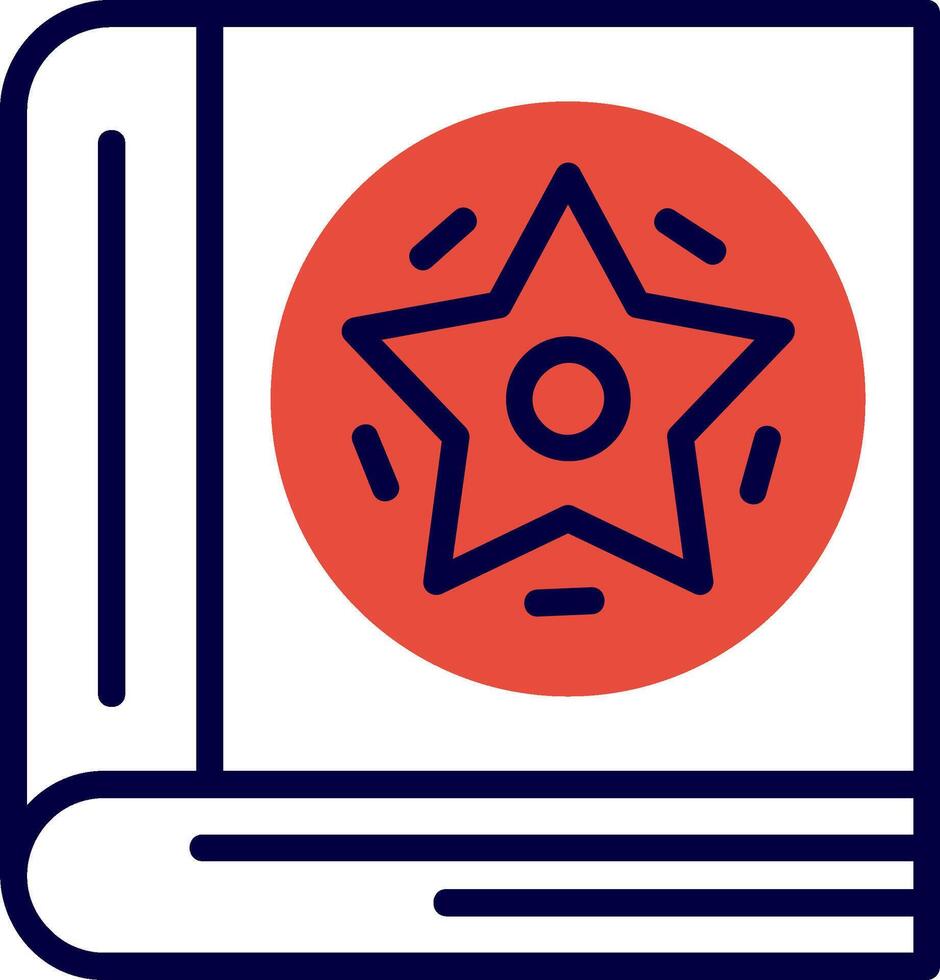 Spellbook Red Filled Icon vector