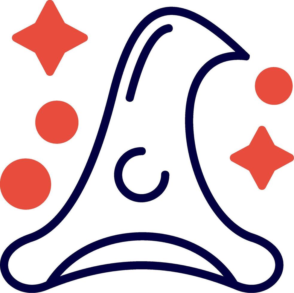 Witch Hat Red Filled Icon vector