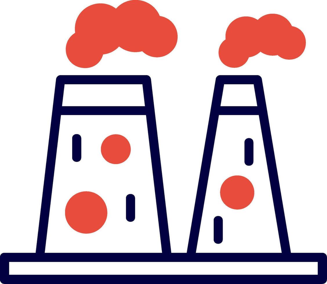 Geothermal Energy Red Filled Icon vector