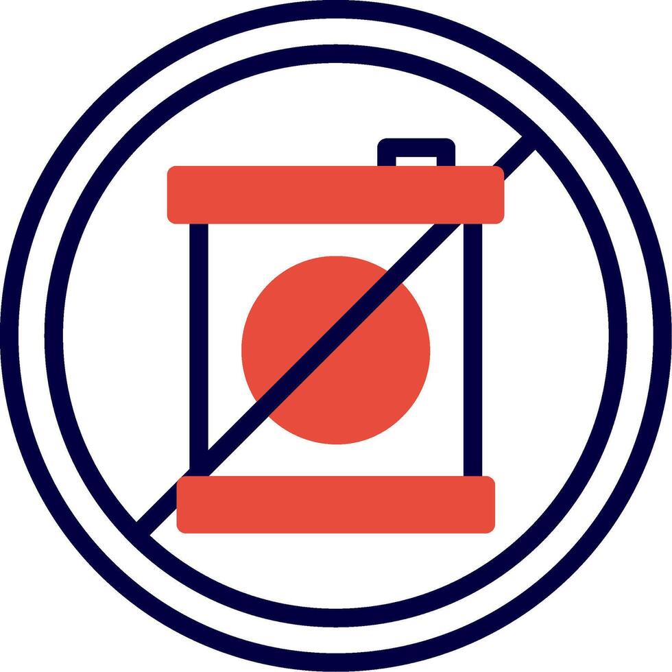 No Fossil Fuels Red Filled Icon vector