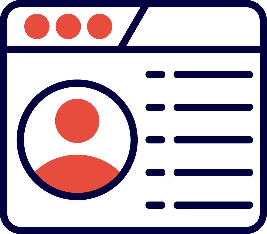 User Interface Red Filled Icon vector