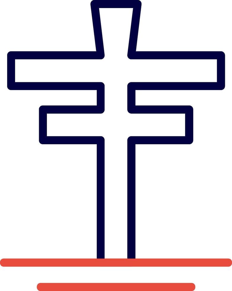 Cross Red Filled Icon vector