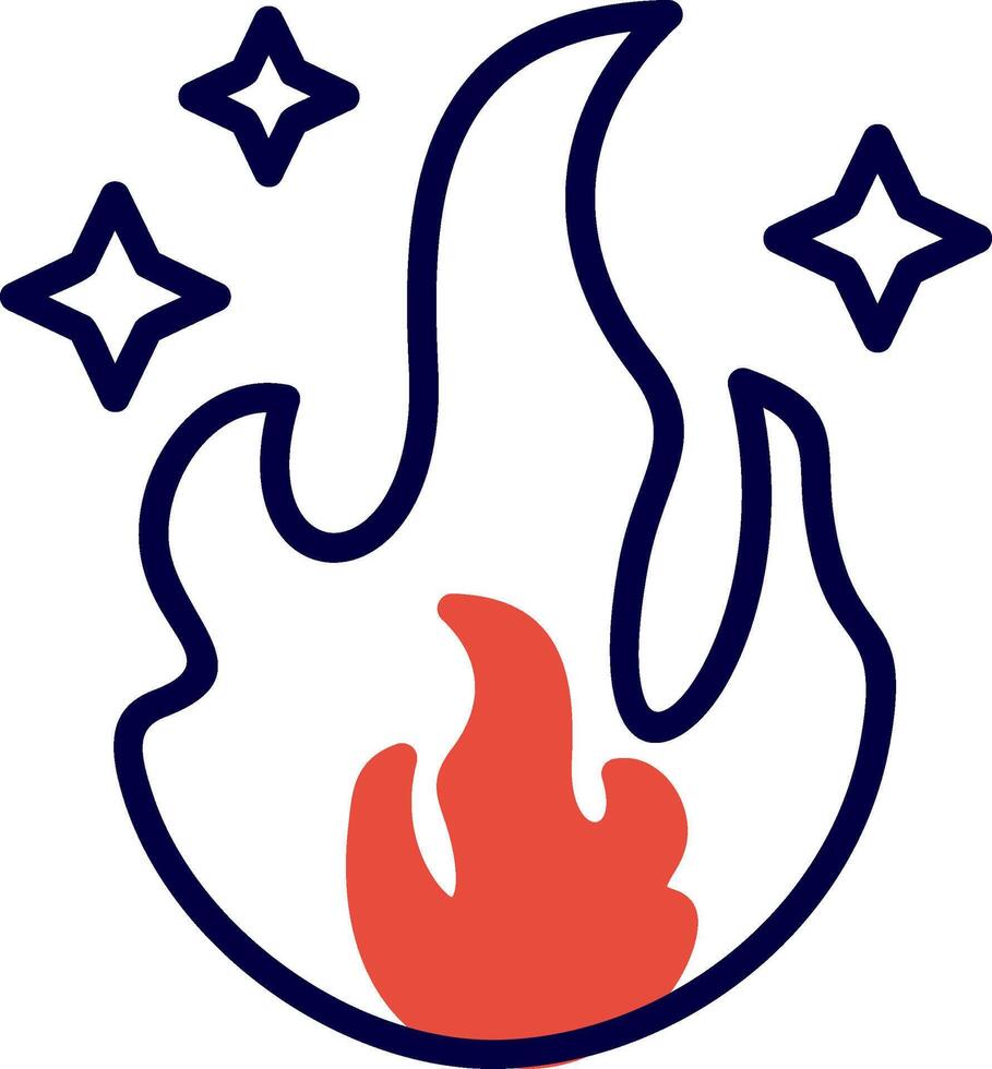 Fire Energy Red Filled Icon vector