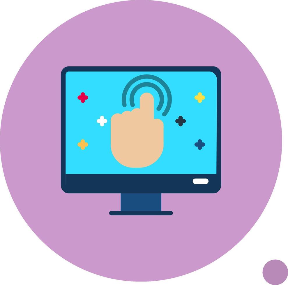 Call To Action Flat Shadow Icon vector