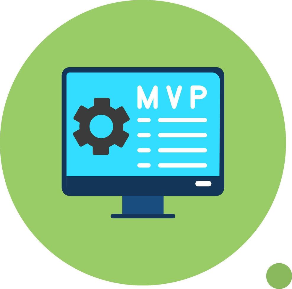 Minimum Viable Product Flat Shadow Icon vector