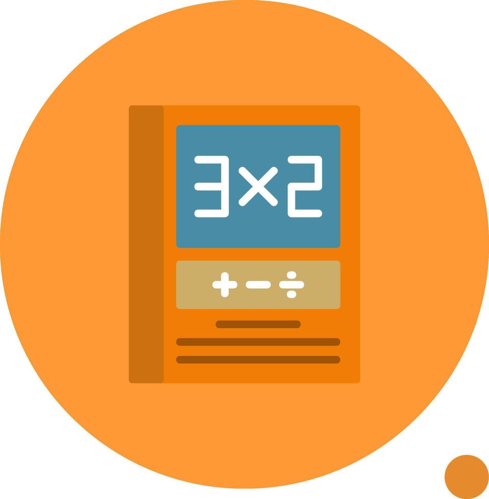 Maths Flat Shadow Icon vector
