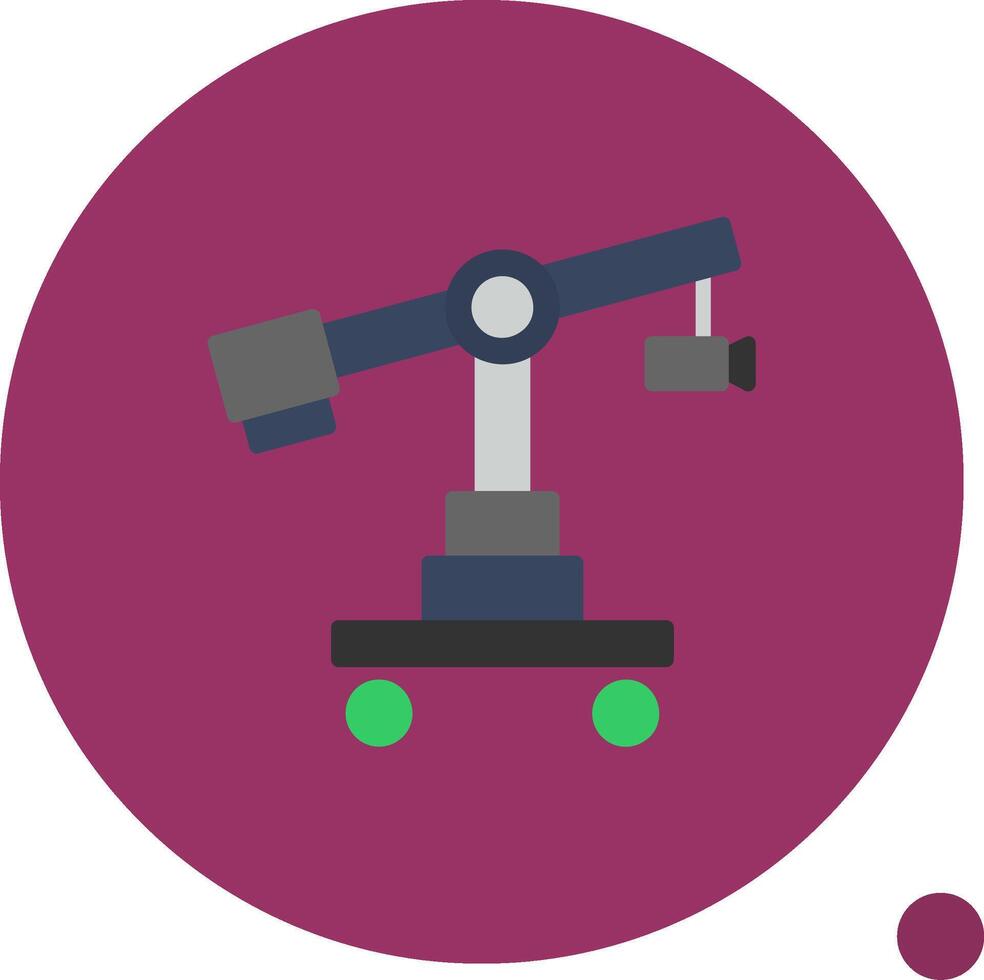Camera Crane Flat Shadow Icon vector