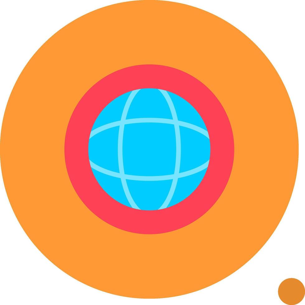 Globe Flat Shadow Icon vector